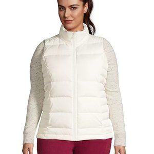 Lands' End Women's Cream Puffer Vest